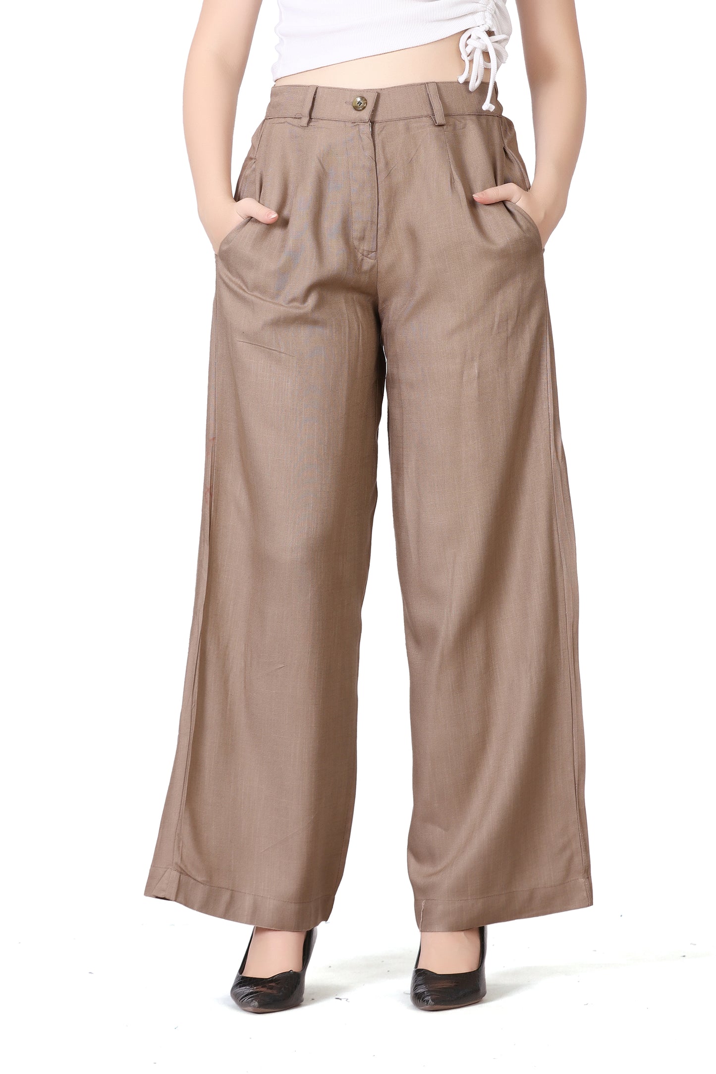 Baggy Style Korean Pant in Beige Brown