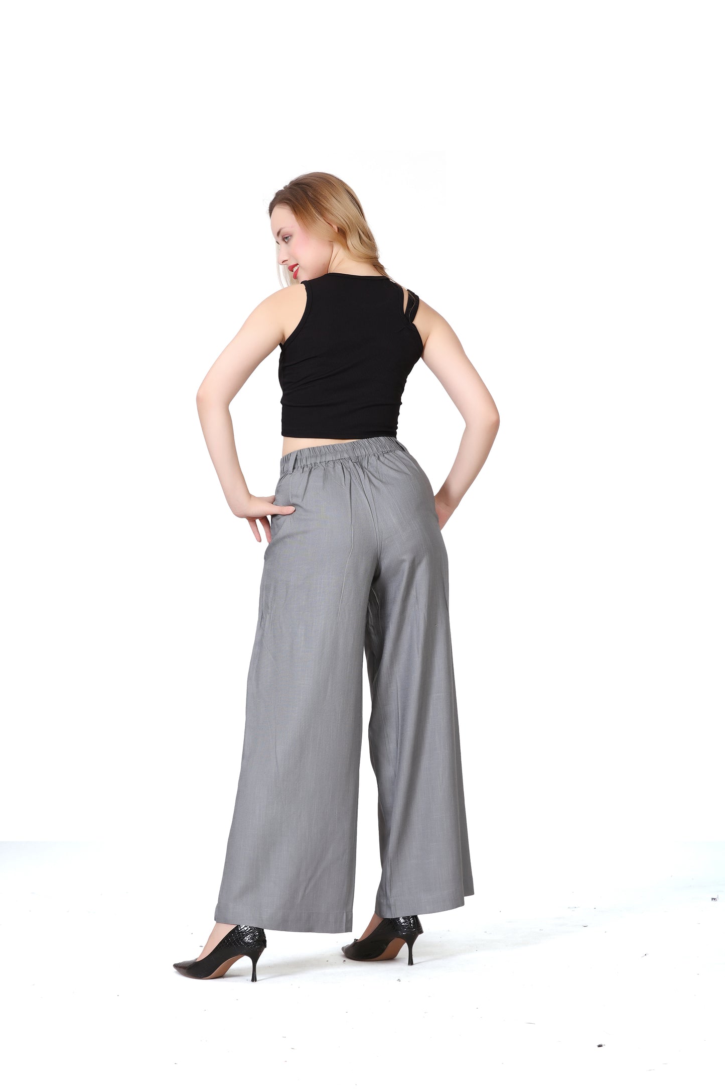 Baggy Style Korean Pant in Grey