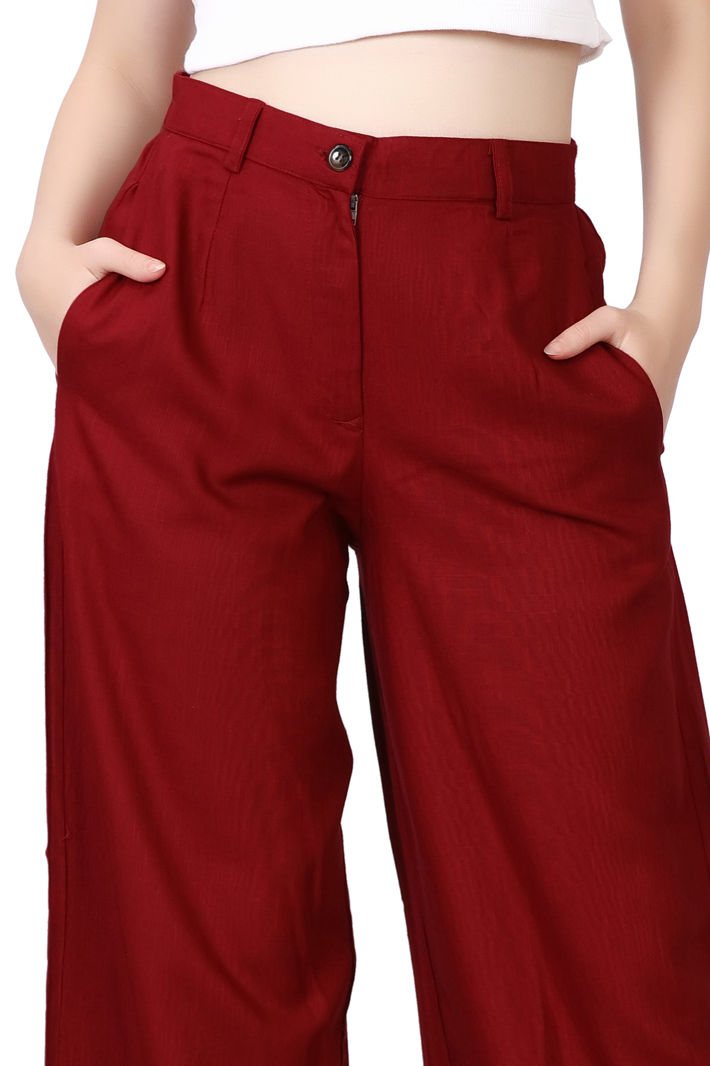 Baggy Style Korean Pant in Maroon
