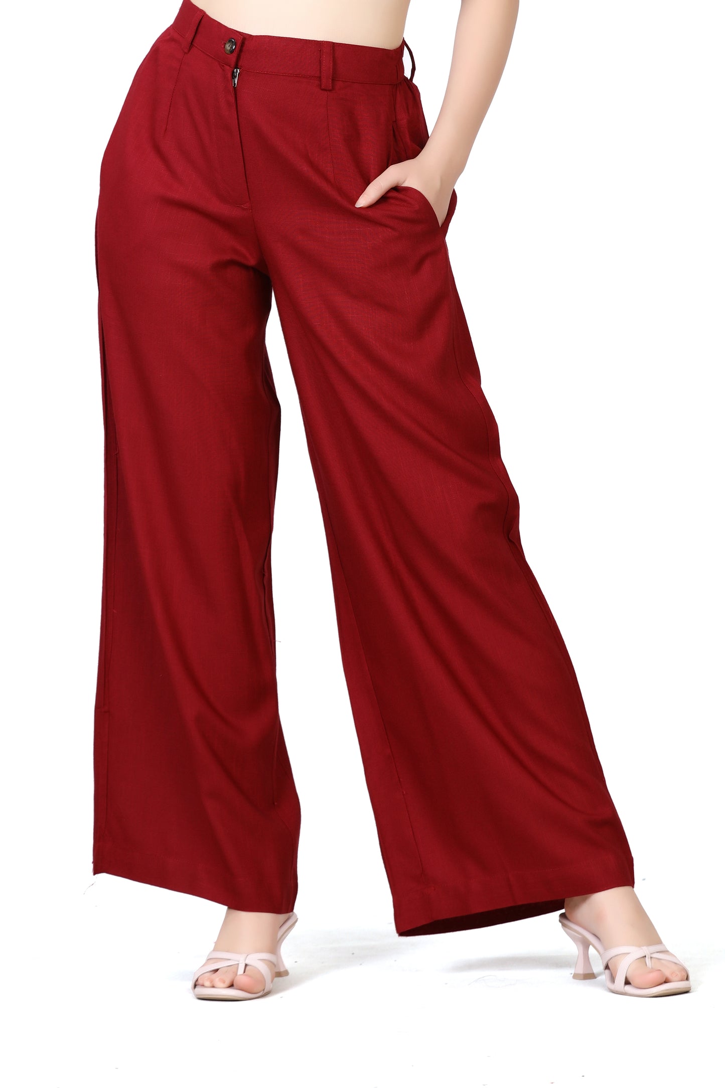 Baggy Style Korean Pant in Maroon