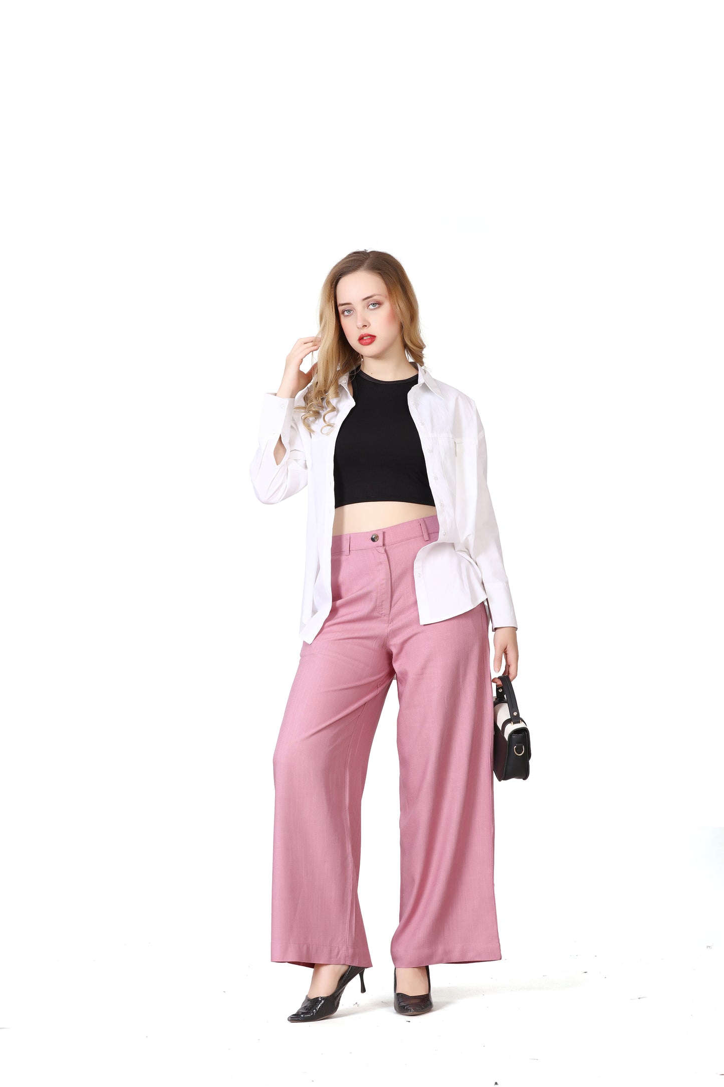 Baggy Style Korean Pant in Pink Color