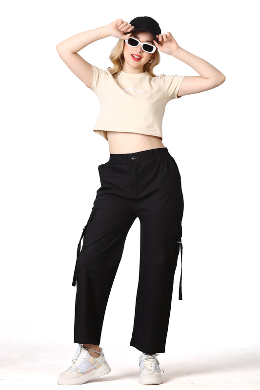 6 Pockets Cargo Pant (Black)