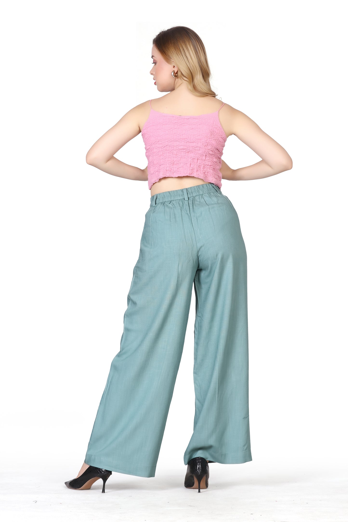 Baggy Style Korean Pant in Grey Blue
