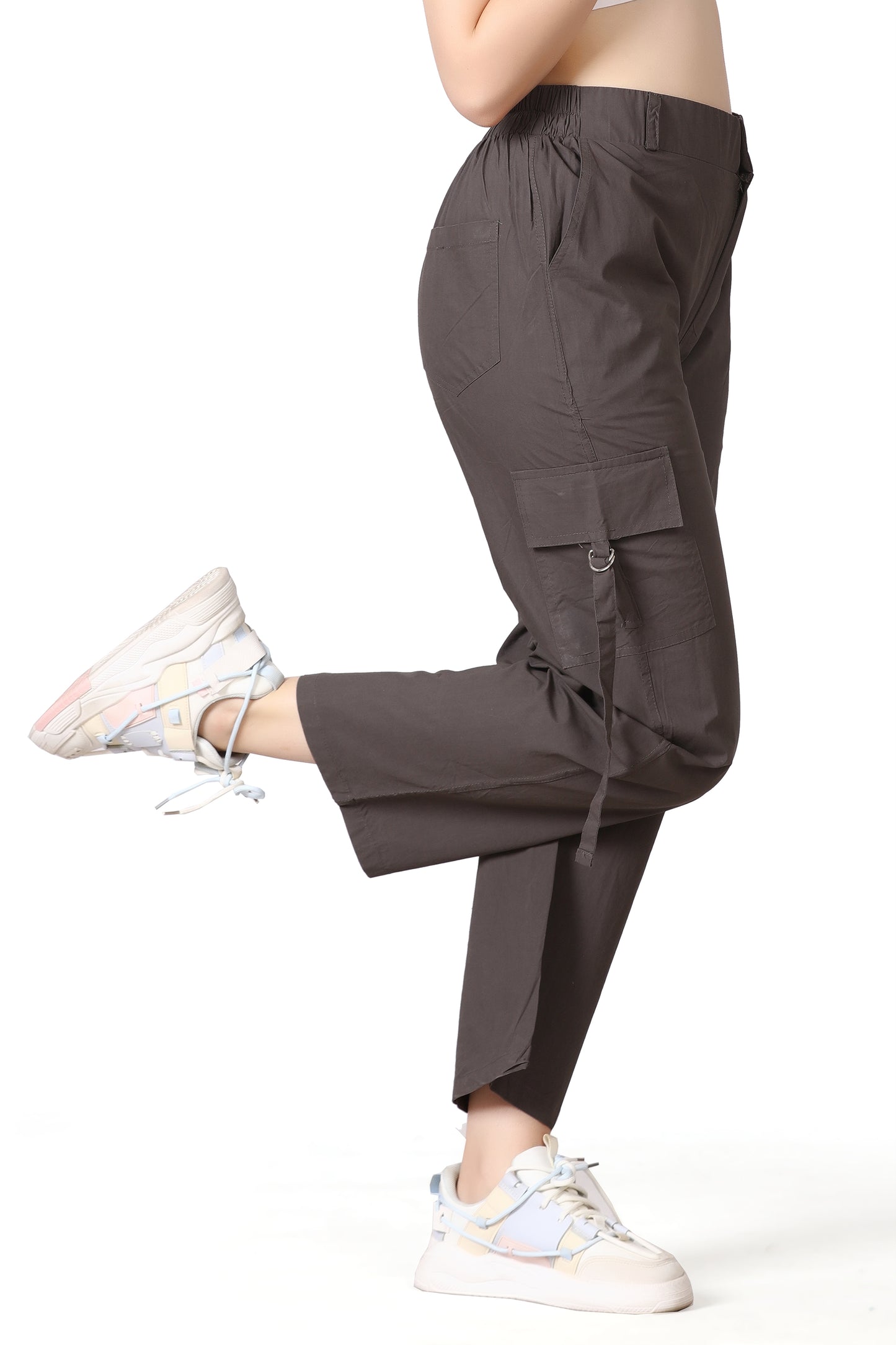 6 Pockets Cargo Pant (Brown Grey)