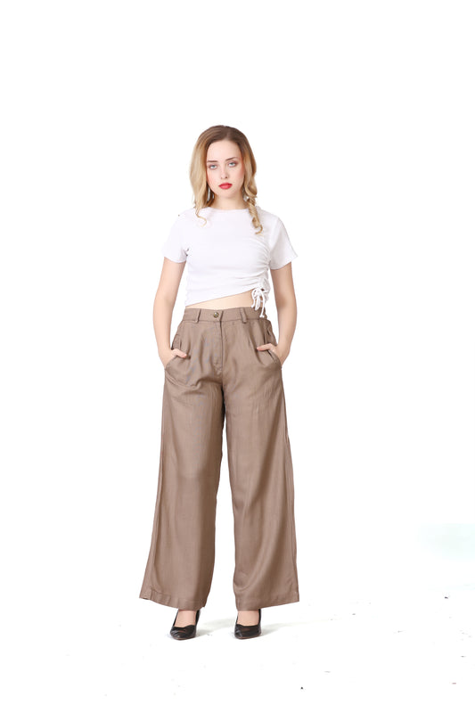 Baggy Style Korean Pant in Beige Brown