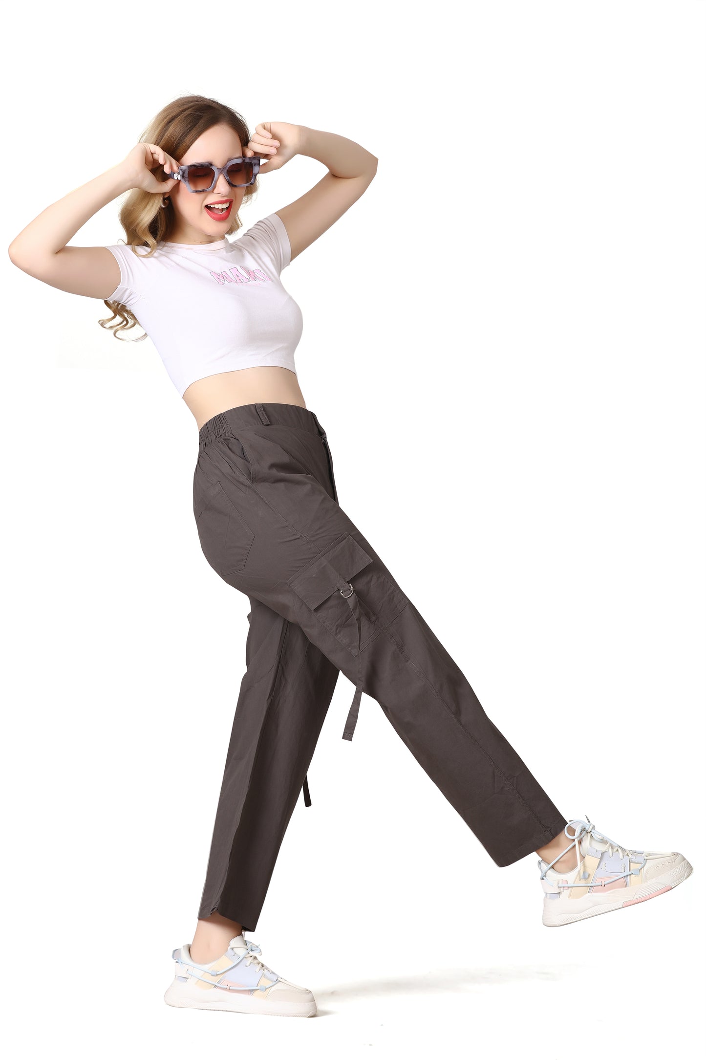 6 Pockets Cargo Pant (Brown Grey)
