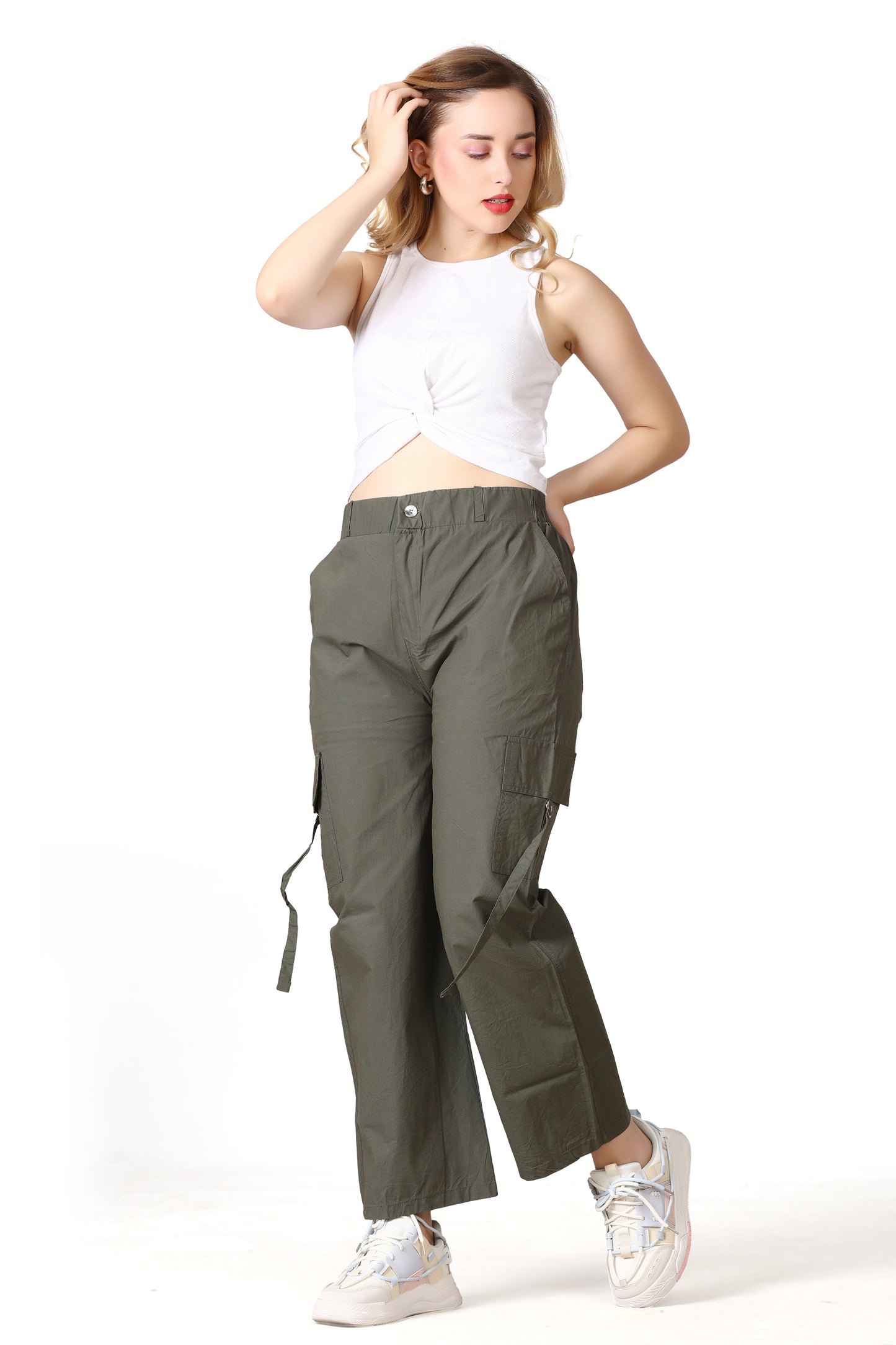 6 Pockets Cargo Pant (Olive Grey)