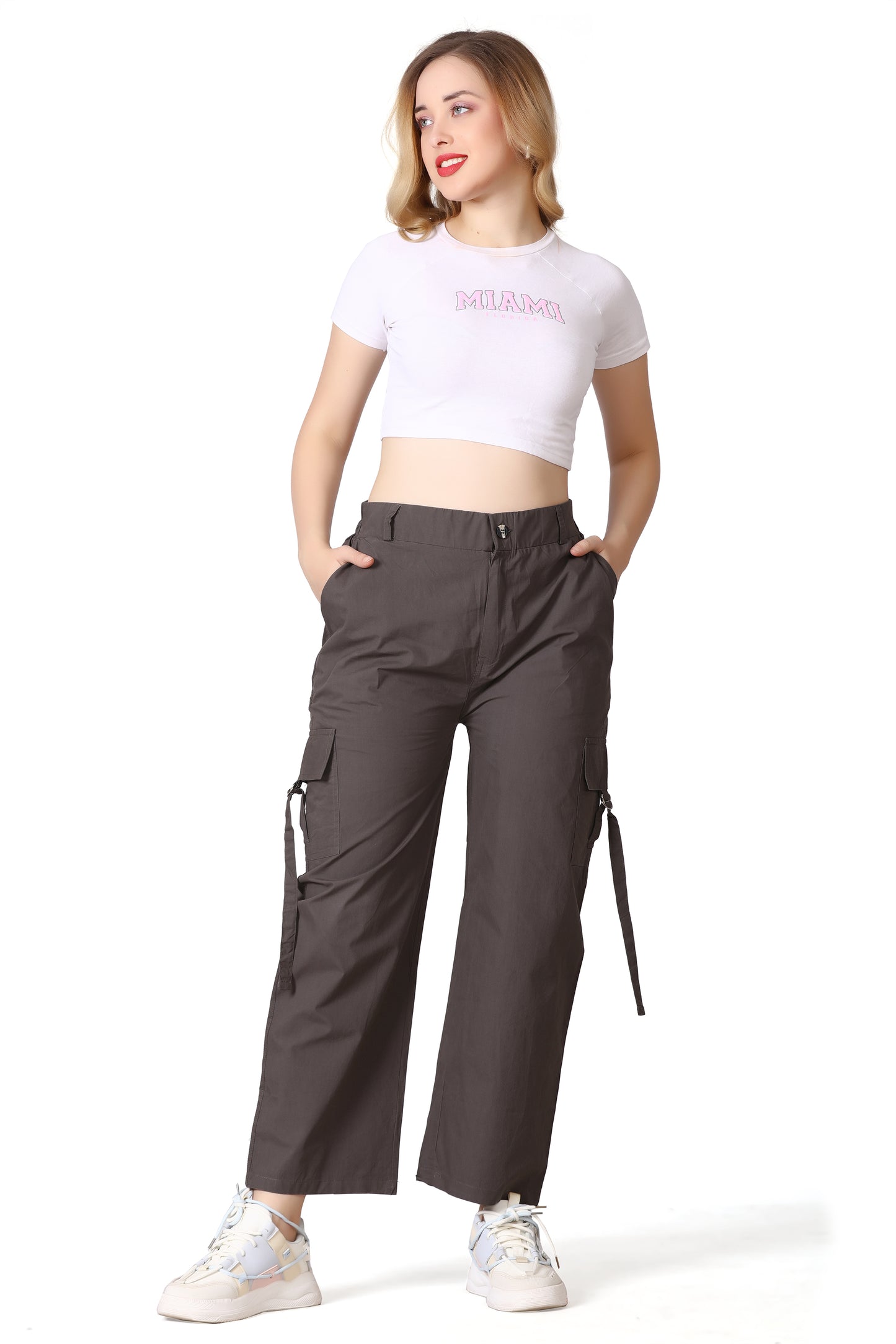 6 Pockets Cargo Pant (Brown Grey)