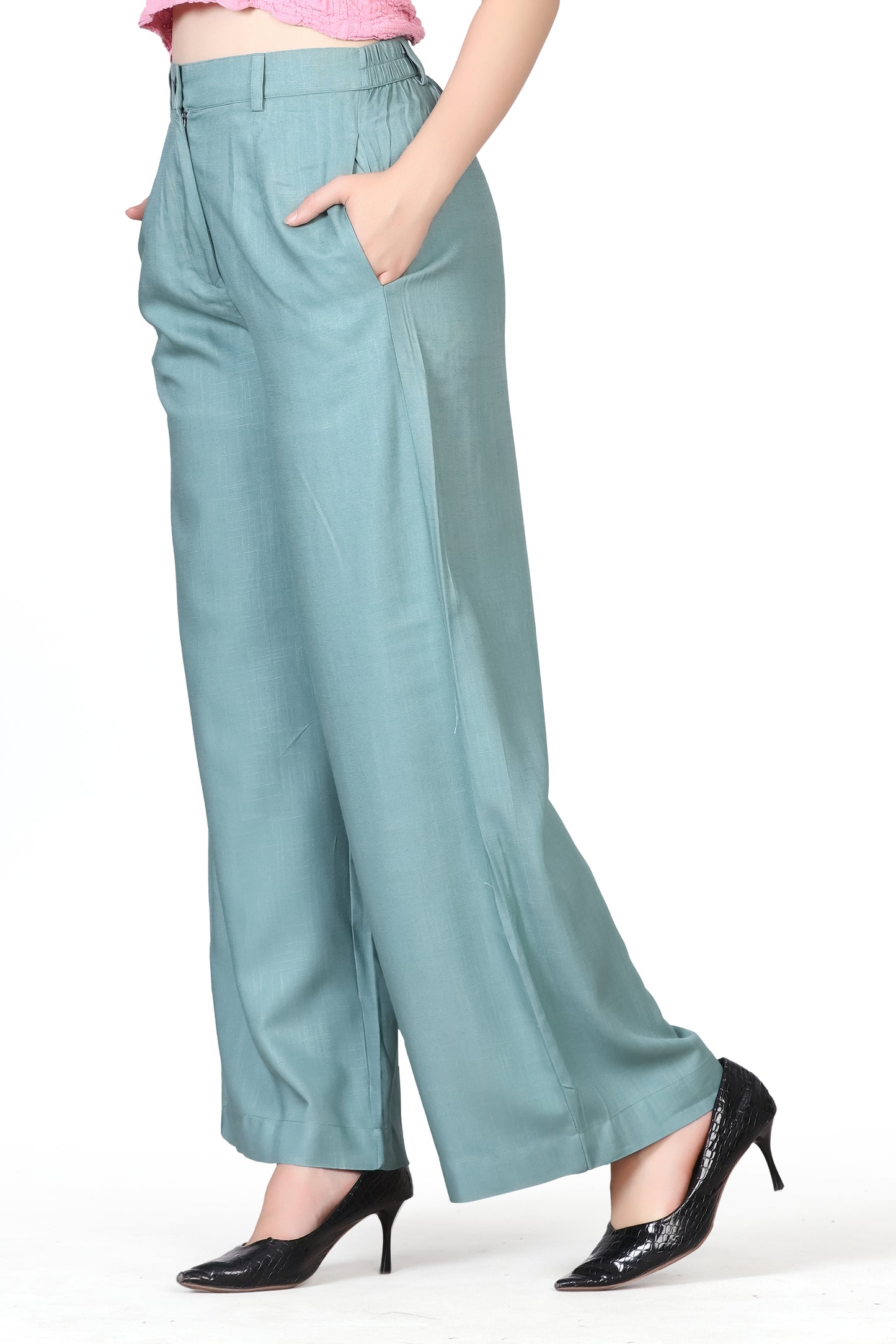Baggy Style Korean Pant in Grey Blue