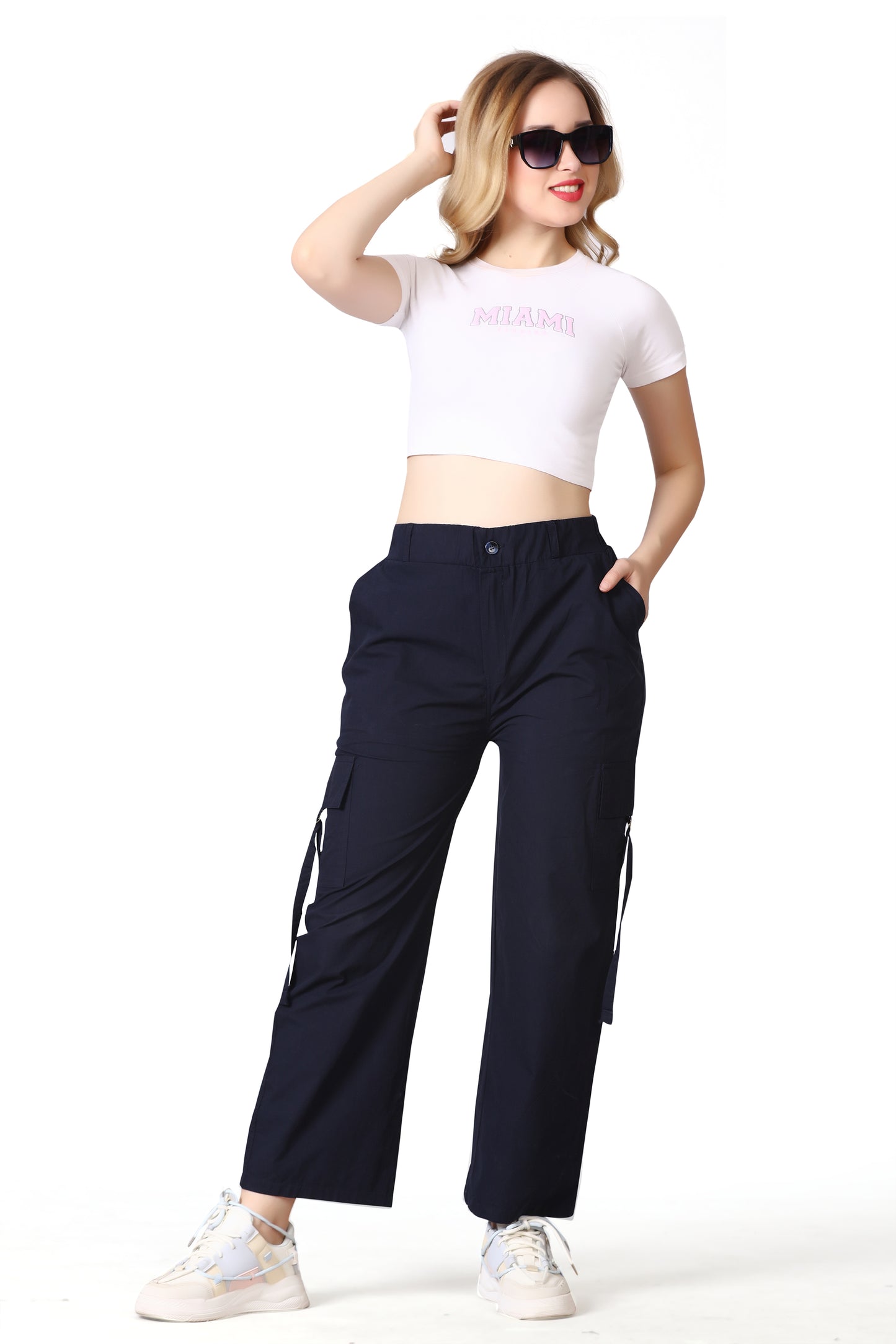 6 Pockets Cargo Pant (Navy Blue)