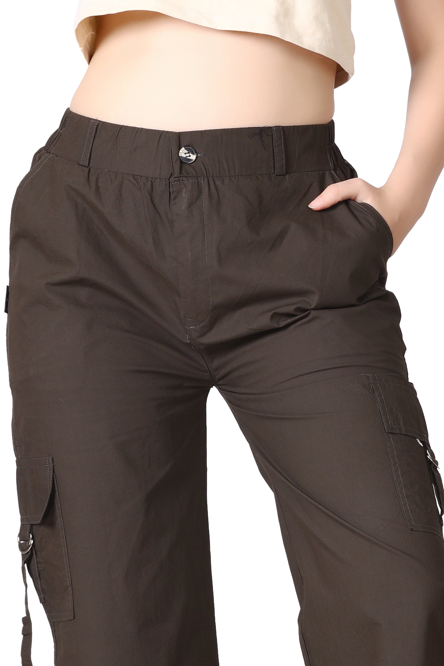 6 Pockets Cargo Pant (Dark Brown)