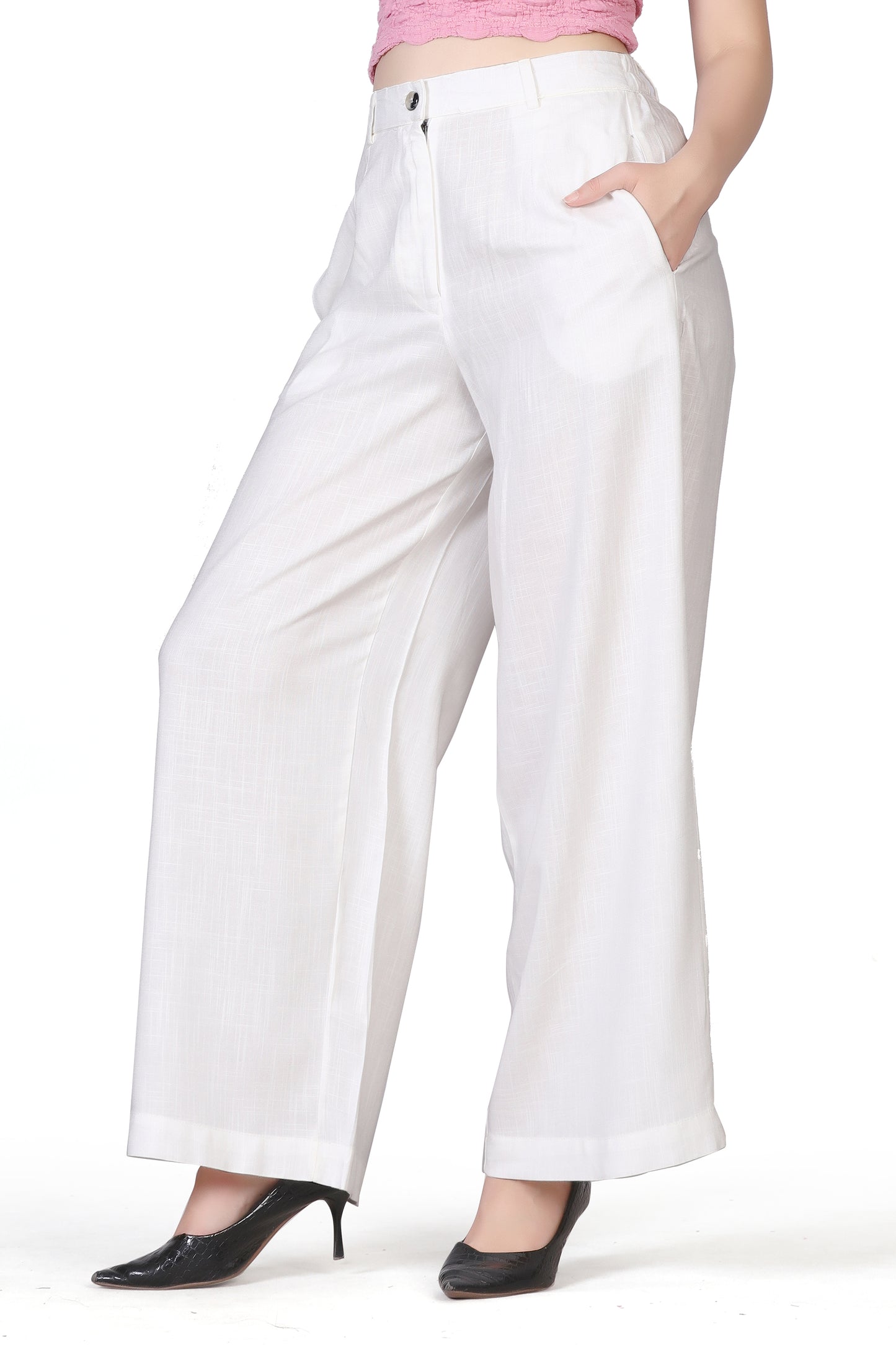 Baggy Style Korean Pant in White Color