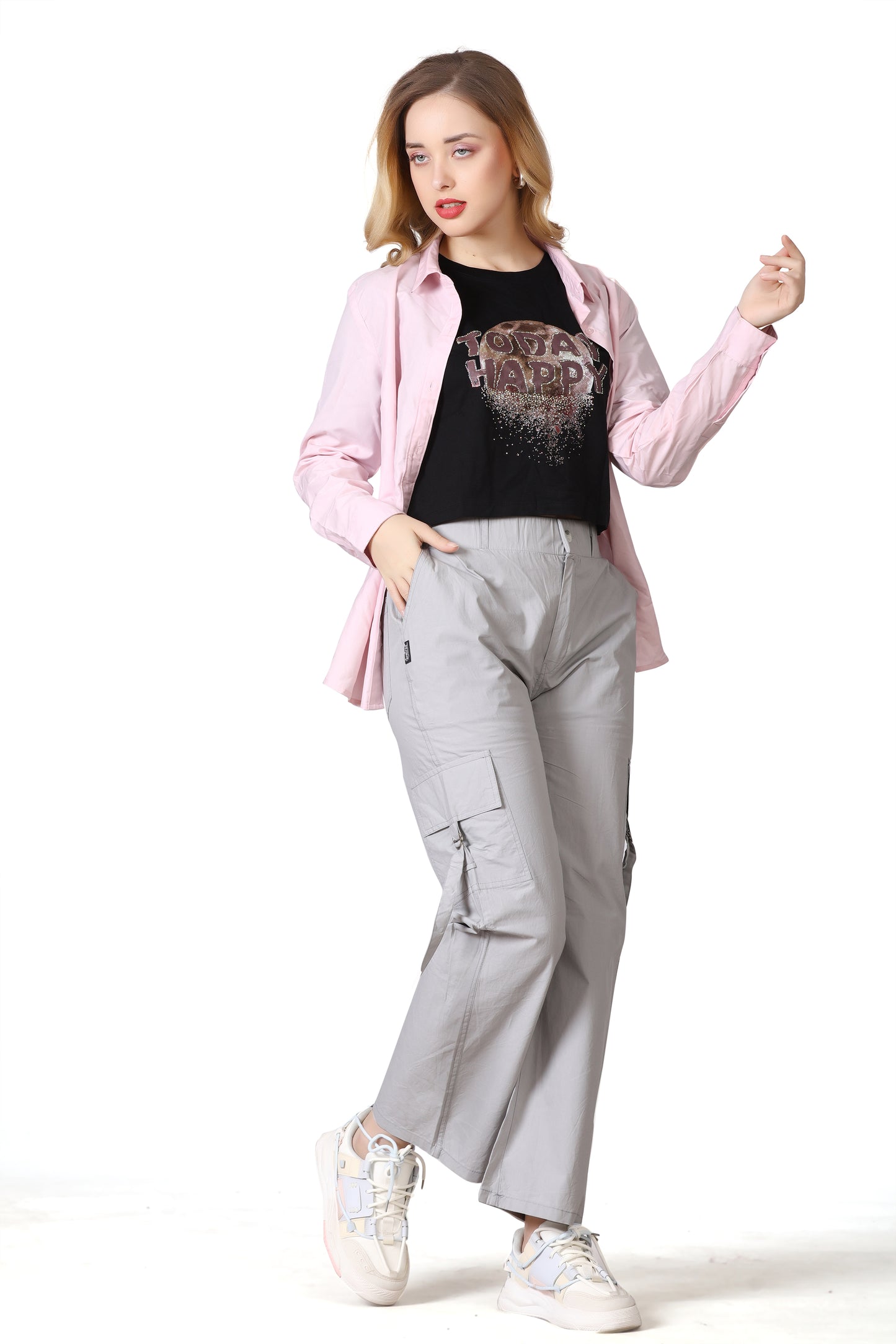 6 Pockets Cargo Pant (Silver)