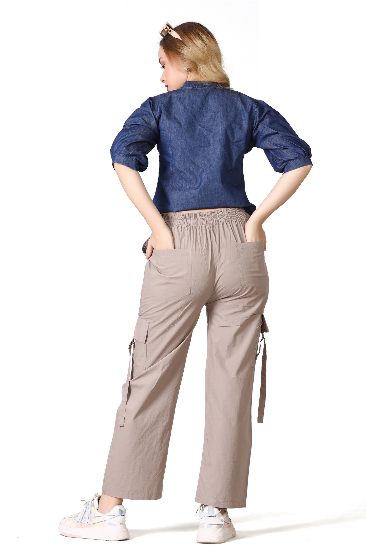 6 Pockets Cargo Pant (Light Taupe)